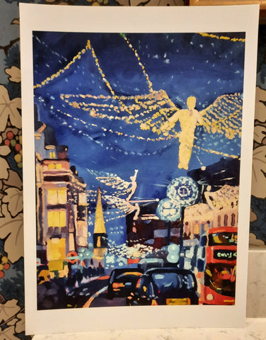 Print of Regent Street, Christmas