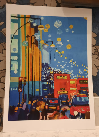 Print of Christmas on Oxford Street